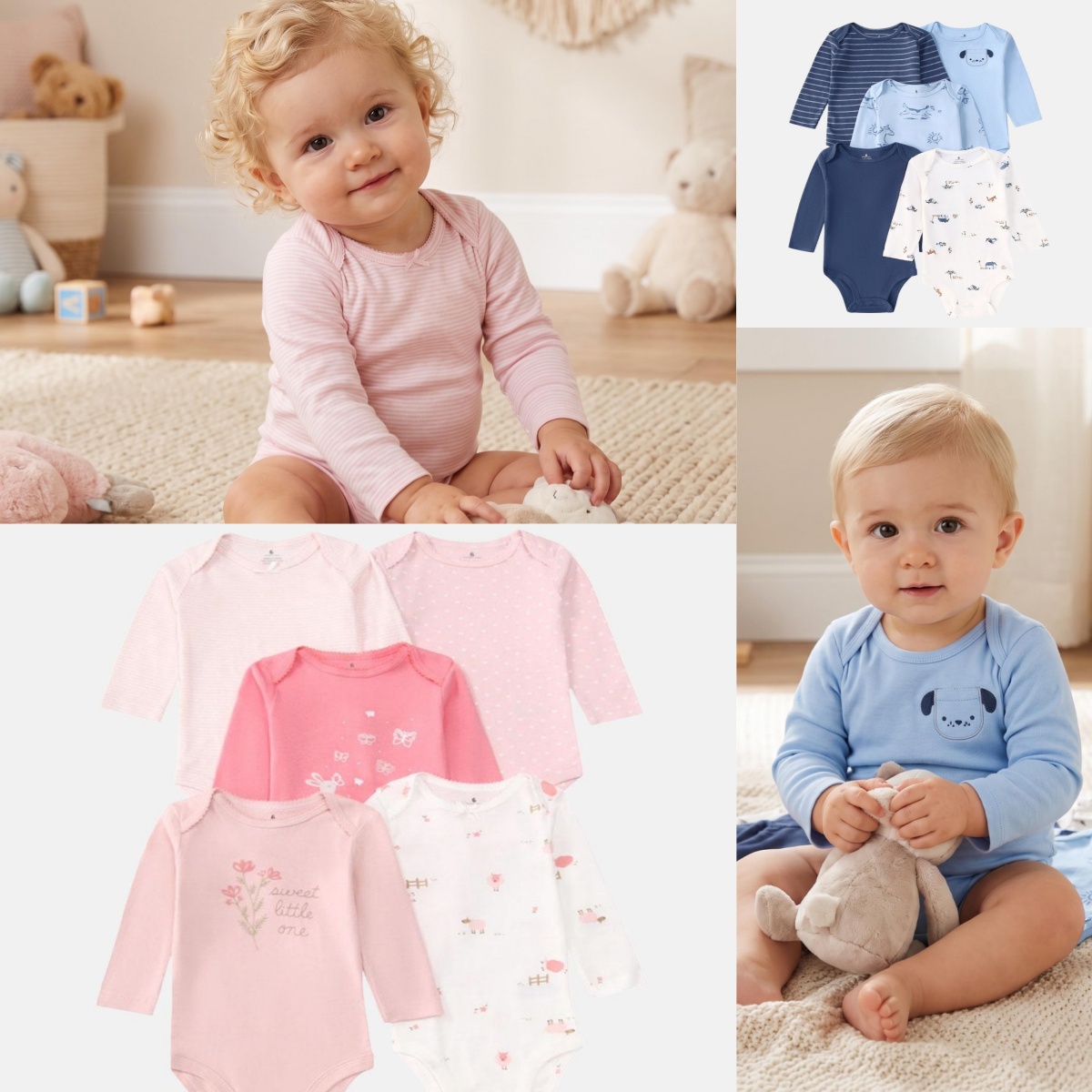Baby Products Essential - 5 Parça Bebek Erkek Kız Uzun